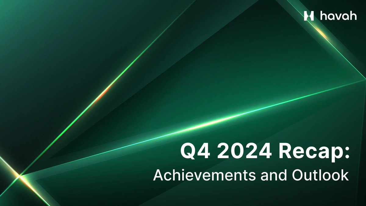 [Announcing Q4 2024 HAVAH Recap] 

1⃣ Conducting On-Chain Governance Votes
2⃣ Meta Match Pre-Registration &amp; Telegram Mini App Launched
3⃣ Preparation &amp; Development of HAVAH 2.0 Rebrand
4⃣ Business Development &amp; Collaborations

🔗 Medium Link: medium.com/havahofficial/…