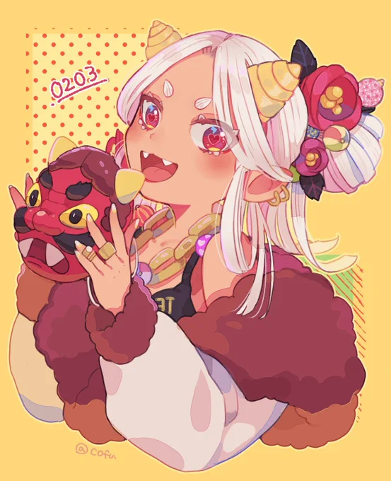 ちなみに鬼ギャルちゃんは去年も描いててキャラデザ可愛くてお気に入りで改めて描きました 