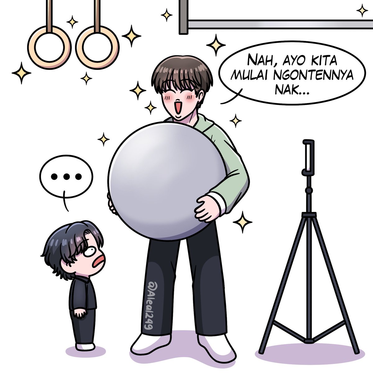 Aleal249's tweet photo. Run Jin with Baby Gyu pt.2🏃🏃🏃 (short comic)
Hayolohh pak, anaknya mau main mandi bola🤣
#TXTfanart
#btsfanart
#RunJin_EP19 #BEOMGYU #Jin #TubangtanbyAle https://t.co/19PbMCIdRW
