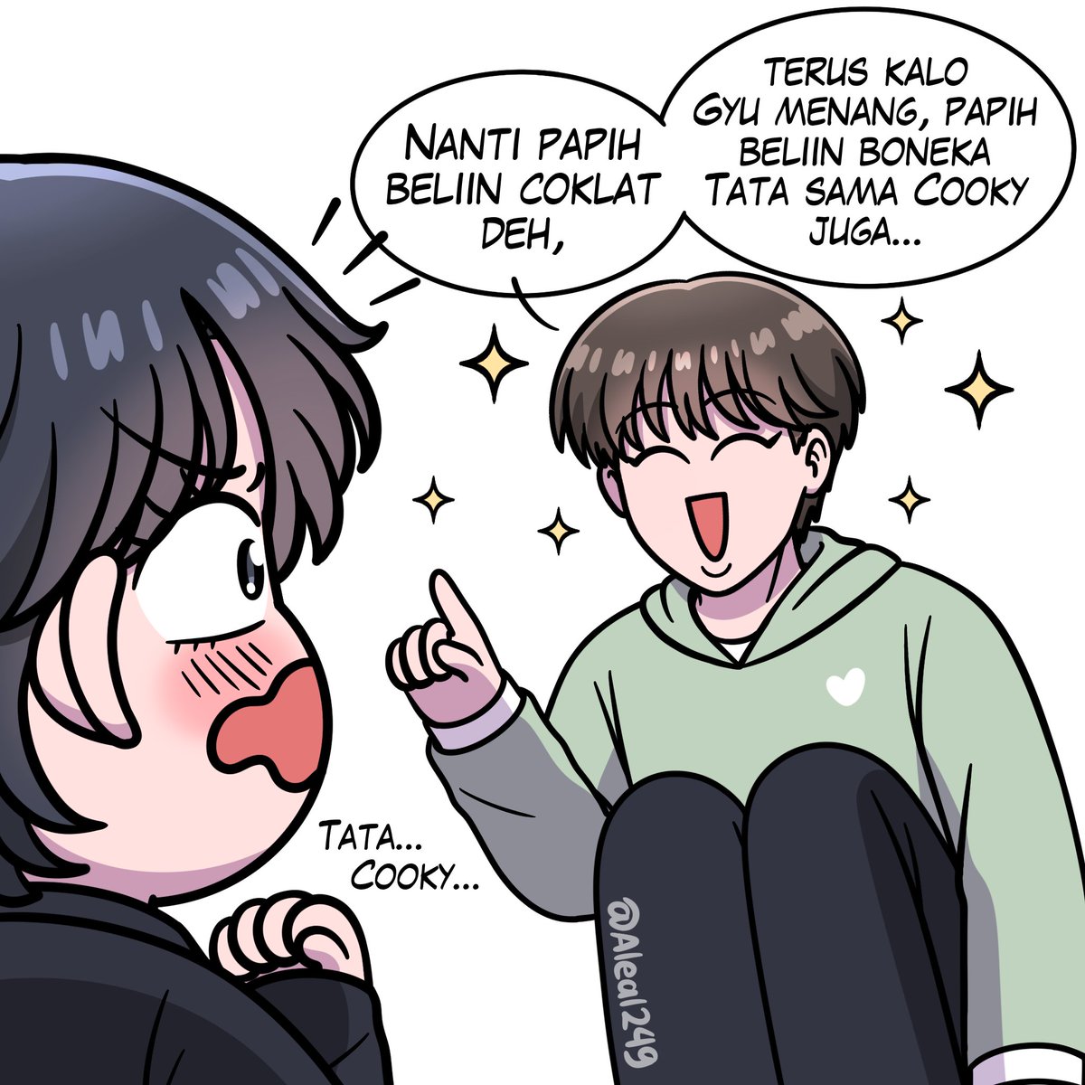 Aleal249's tweet photo. Run Jin with Baby Gyu pt.2🏃🏃🏃 (short comic)
Hayolohh pak, anaknya mau main mandi bola🤣
#TXTfanart
#btsfanart
#RunJin_EP19 #BEOMGYU #Jin #TubangtanbyAle https://t.co/19PbMCIdRW