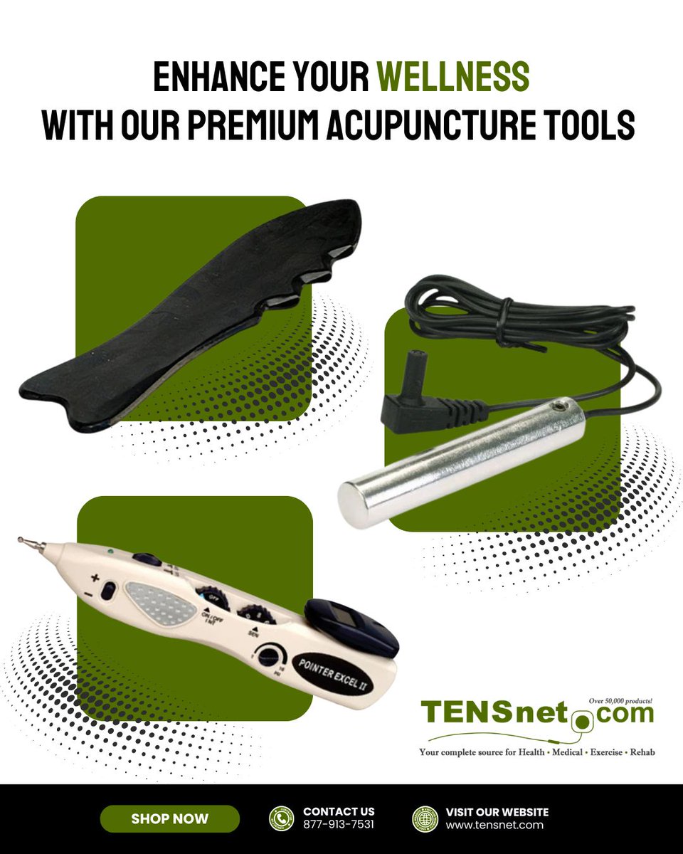 TENSNET's tweet image. Elevate your wellness routine with our premium acupuncture tools! Designed for precision and comfort, these tools help you relax, recharge, and restore balance. ✨

Visit tensnet.com to explore our full range of products!