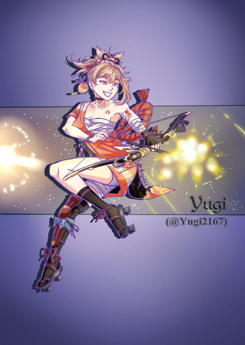 Yugi2167's tweet photo. A gift illustration I made of Yoimiya from Genshin Impact for a friend's birthday :3

~~~~~~~~~~~~~~

#digitalart #fanart #videogamefanart #illustration #digitalpainting #warrior #digitalartwork #digitalillustration #genshinimpact #yoimiya #yoimiyafanart #yoimiyagenshinimpact https://t.co/TAgGxTNRQ5