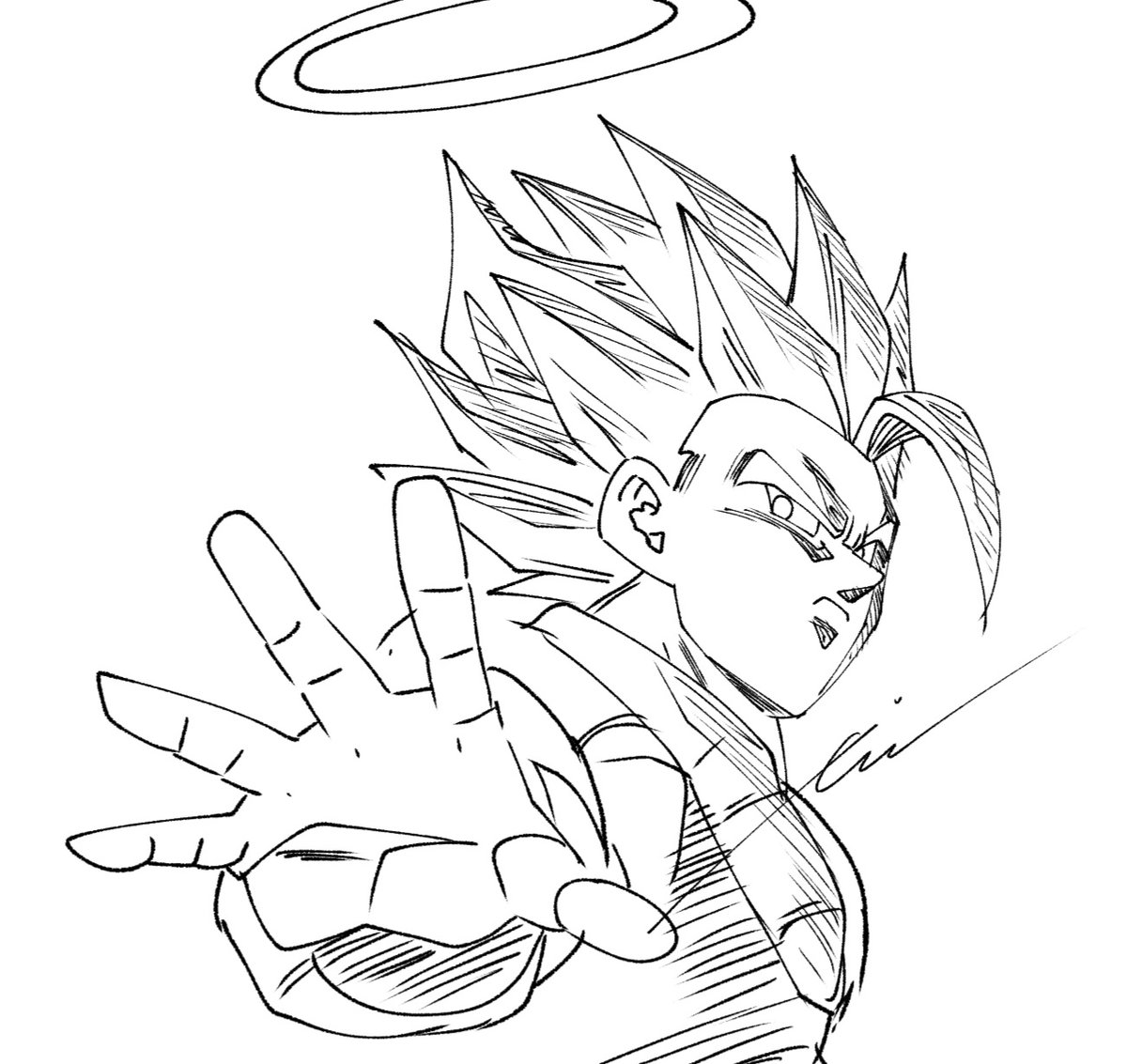Ein11829816's tweet photo. ゴジータらくがき https://t.co/NoRHsn0LbY