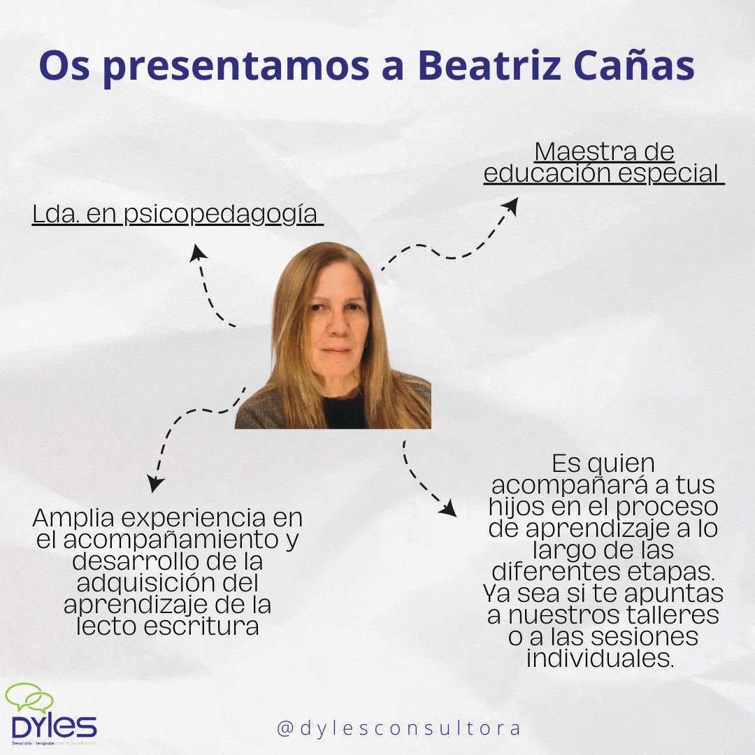 DyLes15's tweet photo. Te presentamos a Beatriz Cañas
Con mucha experiencia y pasión por la educación, es la encargada de impartir nuestros talleres para potenciar las habilidades de estudio, organización y lectura; así como sesiones individuales. 
📅 ¡Agenda abierta! https://t.co/XmkM9pRe3c