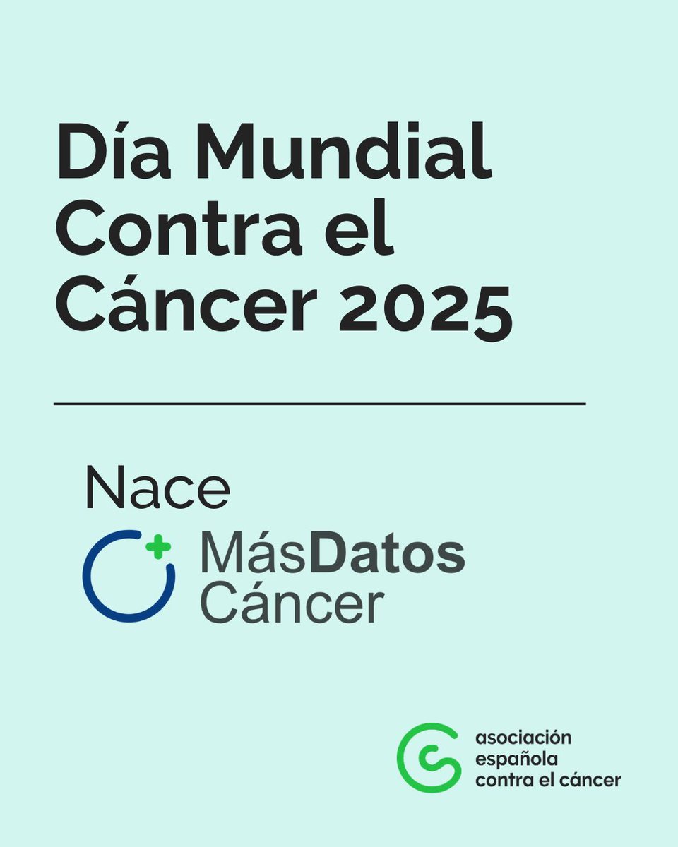 💚 Desde la #FundaciónWeber, y con motivo Día Mundial Contra el Cáncer, queremos ayudar a impulsar #MásDatosCáncer.
