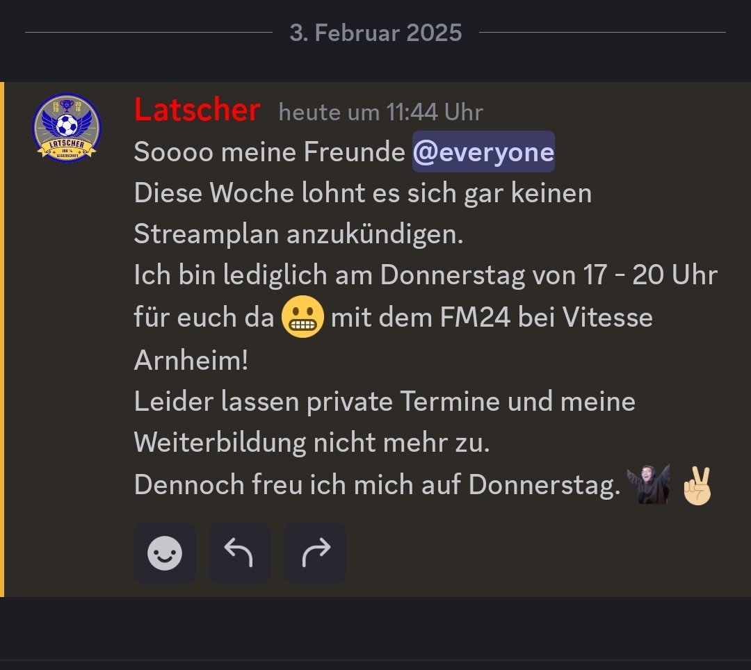 Wir sehen uns am Donnerstag!
#FM24 #footballmanager