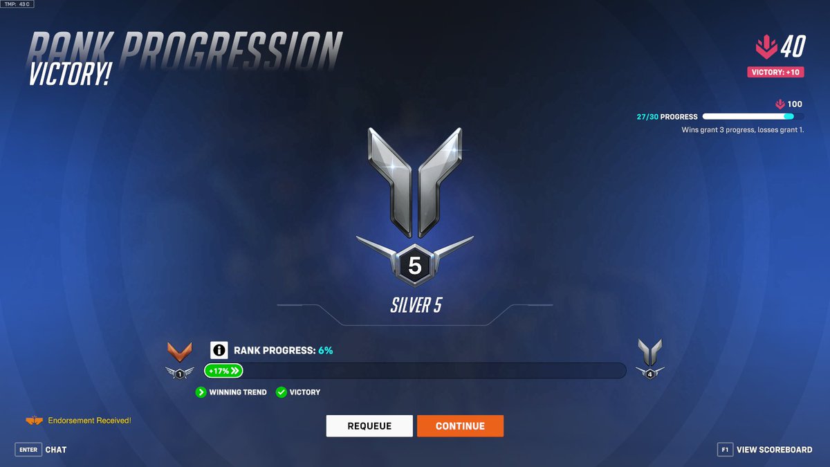 AFTER ALL THESE YEAARSS.....
I'M FINALLY OUT OF BRONZE #Overwatch2