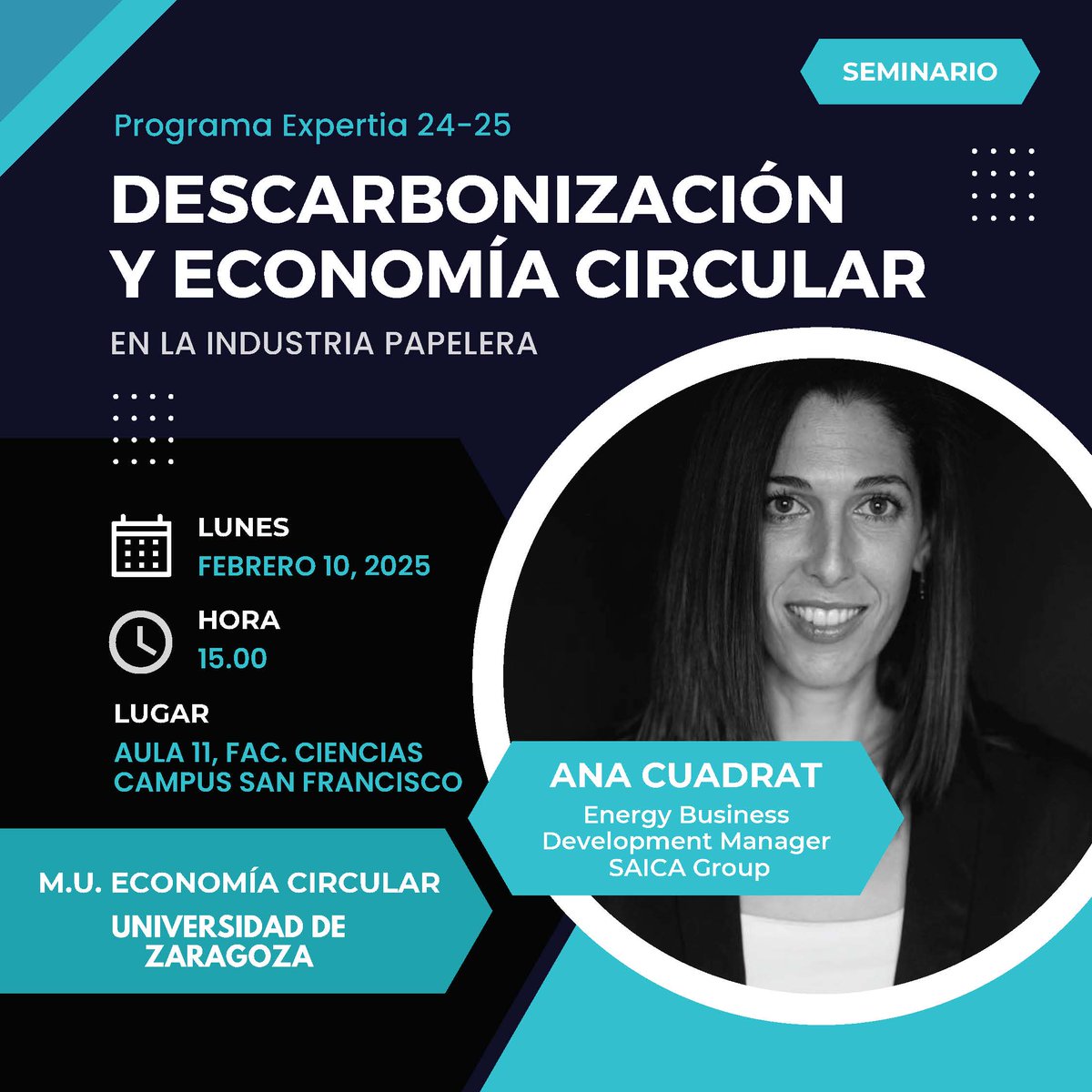 #11F #EconomíaCircular #Descarbonización #IndustriaPapelera <a href="/Ciencias_Unizar/">Ciencias_Unizar</a> <a href="/unizar/">Universidad Zaragoza</a>