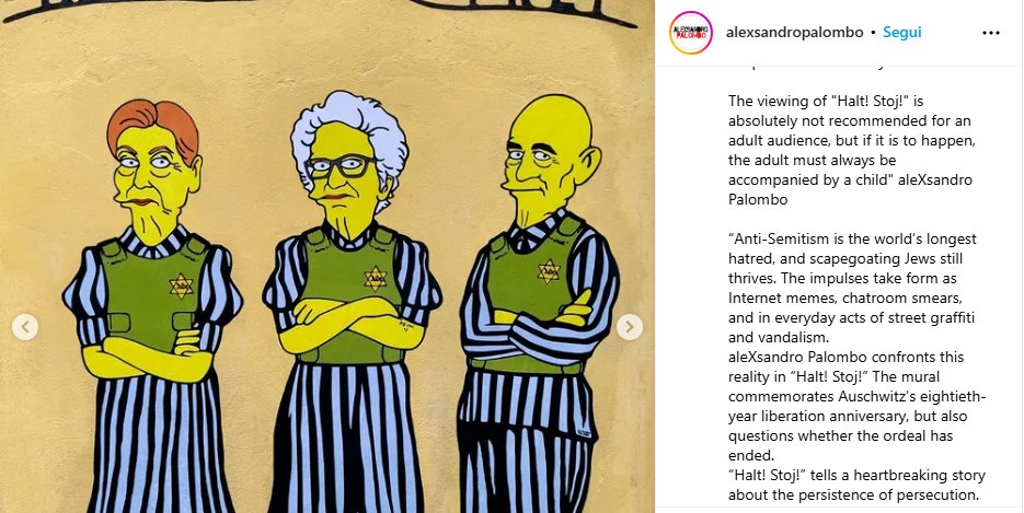 Radio1Rai's tweet photo. 🔵Raid antisemita a Milano, sfregiati i murales di #EdithBruck #LilianaSegre e #SamiModiano realizzati dall'artista aleXsandro @PalomboArtist per l'80° anniversario della liberazione di Auschwitz. Non è la prima volta. Immagini repertorio https://t.co/LXYMmKqLTa