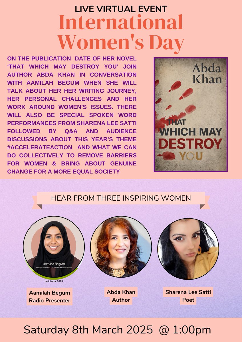 Abda Khan (@abdakhan5) on Twitter photo Was saying to <a href="/sleasor/">Stuart Leasor 🇺🇦</a> of <a href="/chiselbury/">chiselbury</a> this morning in our interview about the book (to be aired soon!) under 5 weeks to publication! Details of in-person launch to follow soon, but on pub date having this special #IWD women only virtual event Join us! eventbrite.co.uk/e/123079969802… Was saying to <a href="/sleasor/">Stuart Leasor 🇺🇦</a> of <a href="/chiselbury/">chiselbury</a> this morning in our interview about the book (to be aired soon!) under 5 weeks to publication! Details of in-person launch to follow soon, but on pub date having this special #IWD women only virtual event Join us! eventbrite.co.uk/e/123079969802…