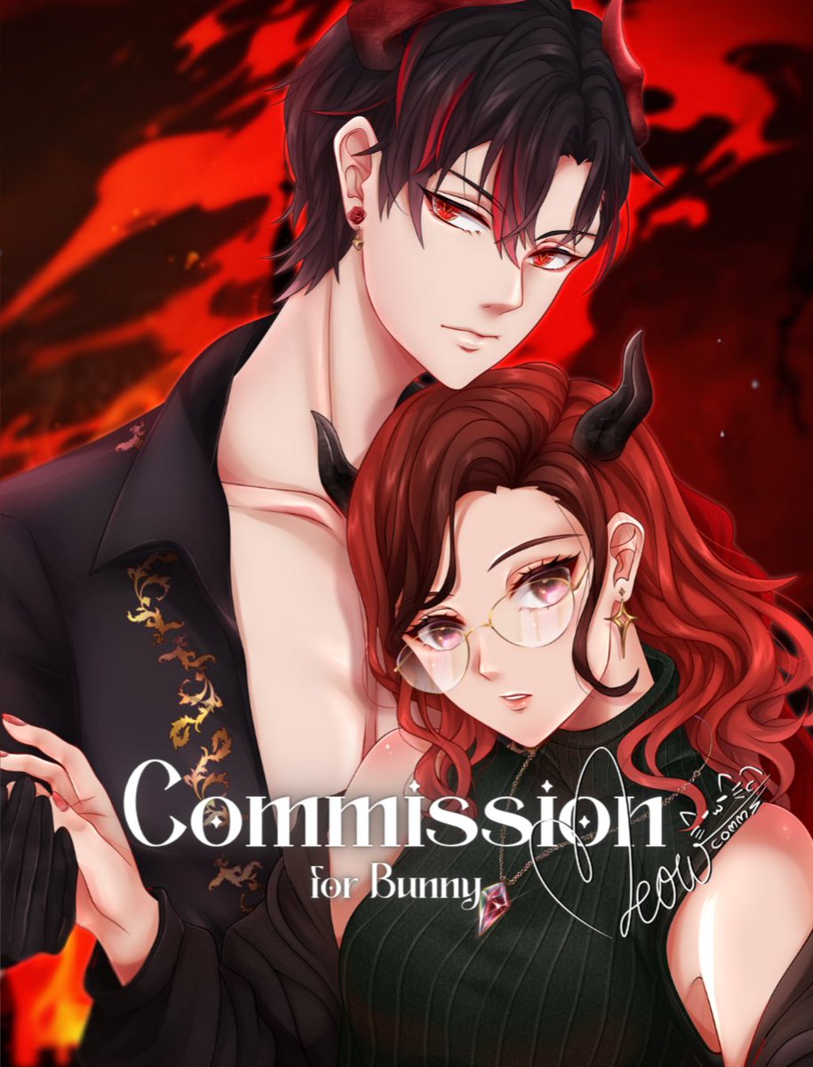 meameow1's tweet photo. Commission for Bunny (/eniaw on Instagram) 

#illustrationcomms #portfolio https://t.co/QLeeIWf5C0