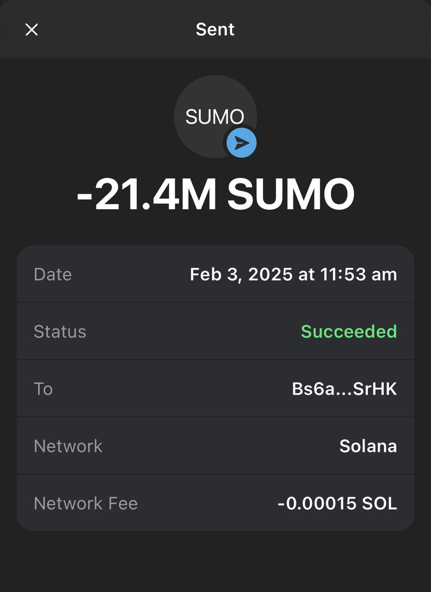 SumoCatCTO's tweet photo. 21 million $SUMO Just Completed💥🚀
Buy $SUMO Send $SOL to; 5FoRouv7P3DmFvHJdhh9mC2RaasTx91aCfEKGJ62S7S6

Don’t miss SUMO presale💥
Big Exchange Listings coming🎯💥

First 20 people who buy Pre-Sale of $SUMO now minimum 5 SOL get  Spin of a wheel where you can win up to 100 SOL💸 https://t.co/GKmWfMxGhU