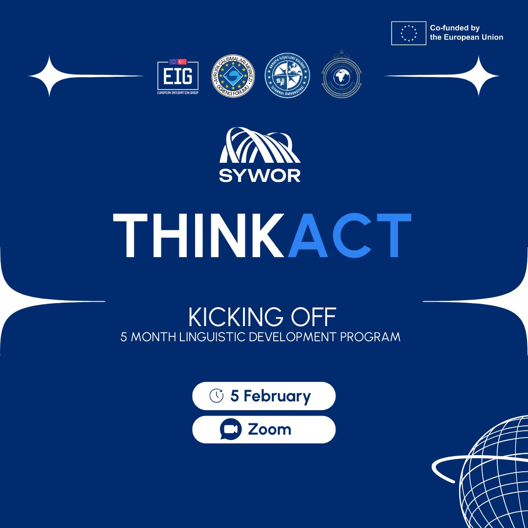 eig_ist's tweet photo. 🌍🚀 ThinkACT: Kicking Off! 🚀🌍

We are excited to launch the ThinkACT program, a 5-month linguistic development initiative designed to empower young minds with insights on key EU policies and IDPs! 🇪🇺💡

📌 Topics include: 
🔹 EU Institutions & Political Groups
🔹 Migration & Asylum Policies
🔹 Climate Change & the Green Deal
🔹 Data Policy & Cybersecurity
🔹 The Future of the EU & Foreign Policy

📅 Starting on February 5th
📍 Online via Zoom

Thanks to @acmof_cessf , @IRCMarmara , @avrupailiskileri on this journey to think critically and act meaningfully! 💬✨

#ThinkACT #SYWOR #EIG #EuropeanUnion #YouthEngagement #PolicyMaking #LinguisticDevelopment #EUAffairs