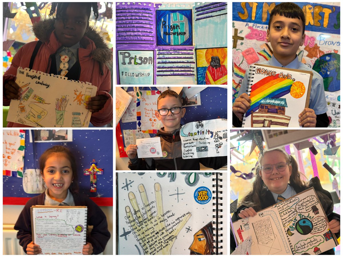 stmargaretsoldh's tweet photo. Usual Monday morning @stmargaretsoldh - inundated with homework and artistic depictions of our worship theme from over the weekend. After our Ethos meeting on Friday, Areeba has gone home and designed our first #Lent challenge, ready for after half term. #blessed #APlacetoBECOME https://t.co/sEMnGEjNeb