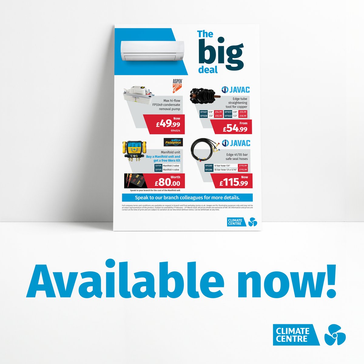 Who’s glad that January is finally over???! 🙌 

It’s a new month and that means we’ve got some exciting new Big Deals for you. 

These are available in branch or online until the 31st March. For more information visit spklr.io/6013FlGJ

#BigDeal #Offers #ClimateCentre