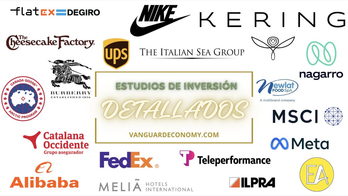🚨⚠️✅Aquí os dejo los 𝐞𝐬𝐭𝐮𝐝𝐢𝐨𝐬 𝐝𝐞𝐭𝐚𝐥𝐥𝐚𝐝𝐨𝐬, incluyendo análisis de informes anuales, trimestrales, análisis de mercado, proyecciones, tesis de inversión y seguimientos (todo en video, PDF y en abierto) de:
✅ $NKE Nike
✅ $UPS UPS
✅ $FDX FedEx
✅ $MSCI MSCI Inc