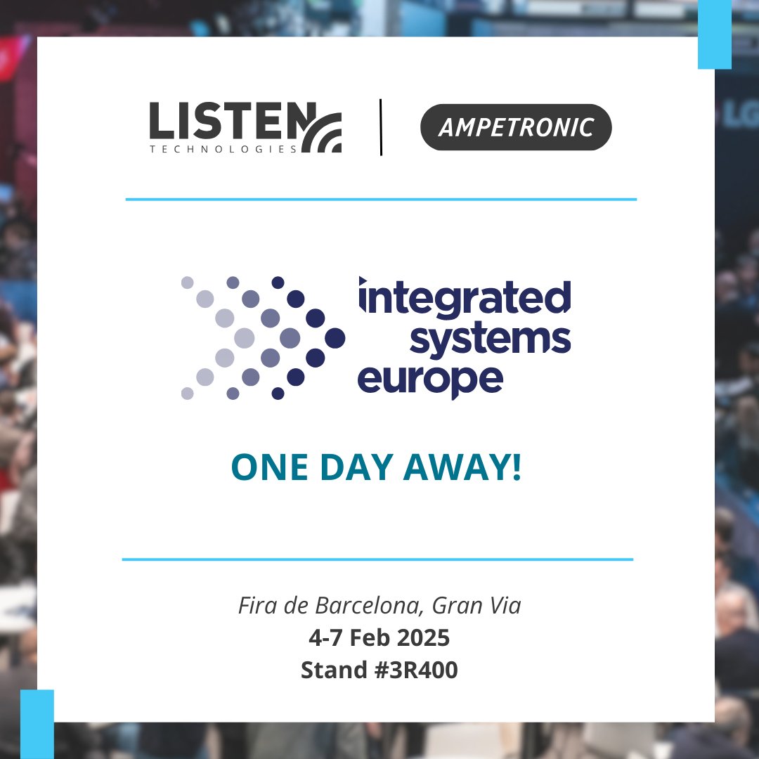 Tomorrow is the big day! Let #ISE2025 begin! Will we see you this week?

#AVEvents
 #AVTweeps #AssistiveTechnology #AssistiveListening #ProAV