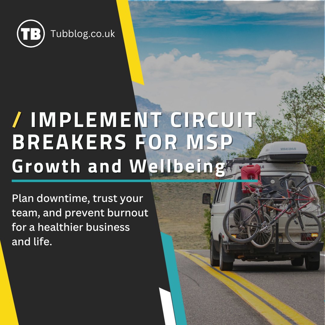 tubblog's tweet image. 🚨 Running an #MSP can be demanding—don’t forget to schedule breaks. It's important!

✅ Your clients take holidays—you should too!
✅ A rested mind = a stronger business.

📖 Read more: tubblog.co.uk/blog/implement…

#MSPWellbeing #TimeOff #AvoidBurnout #MentalHealth