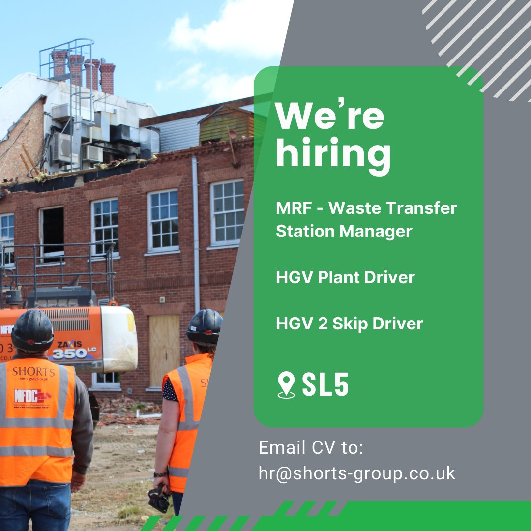 ShortsGroup's tweet image. Join our dynamic team and be part of something bigger! If you’re passionate about innovation, eager for new challenges, and want to make a real impact on sustainable projects, we want you.

📩 Apply now: Send your CV to hr@shorts-group.co.uk

#Recruitment #Berkshire #SL5