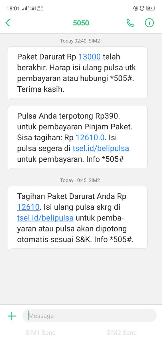ALC7PERCENT's tweet photo. Tolong admin @Telkomsel bisa dijelaskan dan dibuktikan history transaksinya kalau saya dengan sengaja membeli paket tersebut. Karena saya tidak merasa dan tiba tiba dikenakan biaya pinjaman https://t.co/0m8Sw3MTod