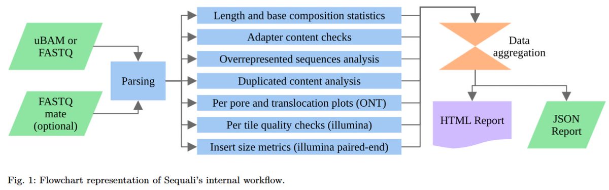 BioinfoAdv's tweet image. 🔬 "Sequali: Efficient and comprehensive quality control of short- and long-read sequencing data" introduces a fast and versatile QC tool for #sequencing workflows. Supporting FASTQ and uBAM inputs, it provides adapter search, duplication analysis, and overrepresented sequence