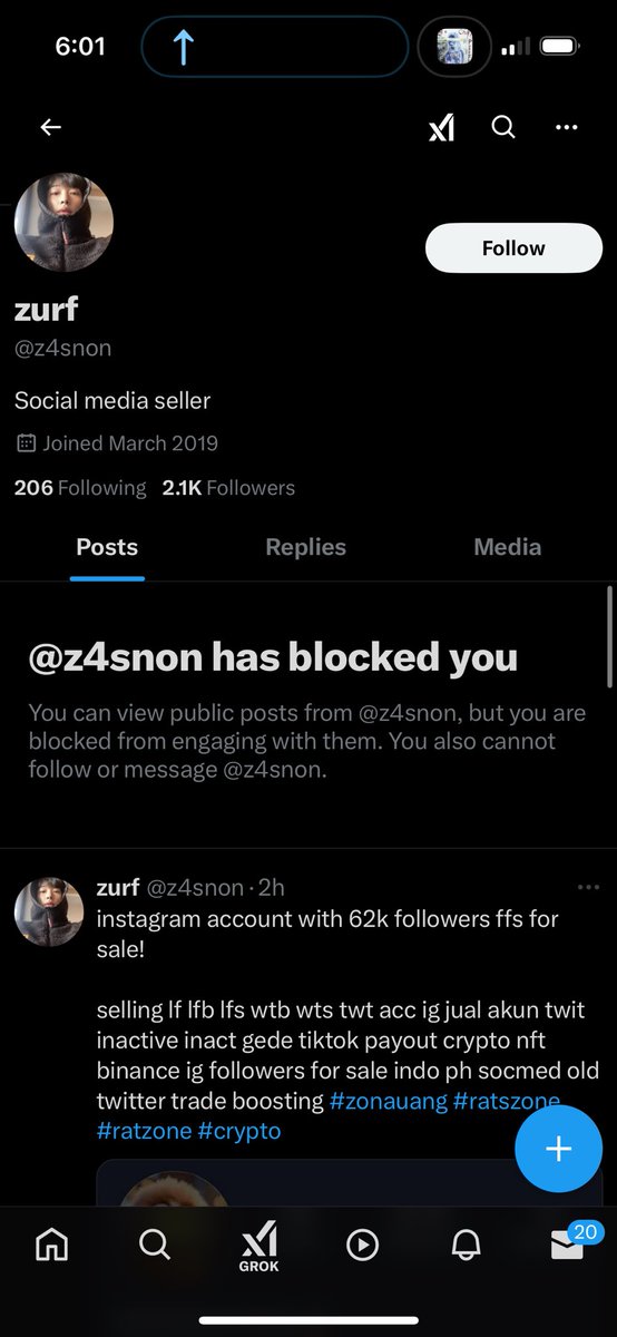 Scammer @z4snon #ratszone