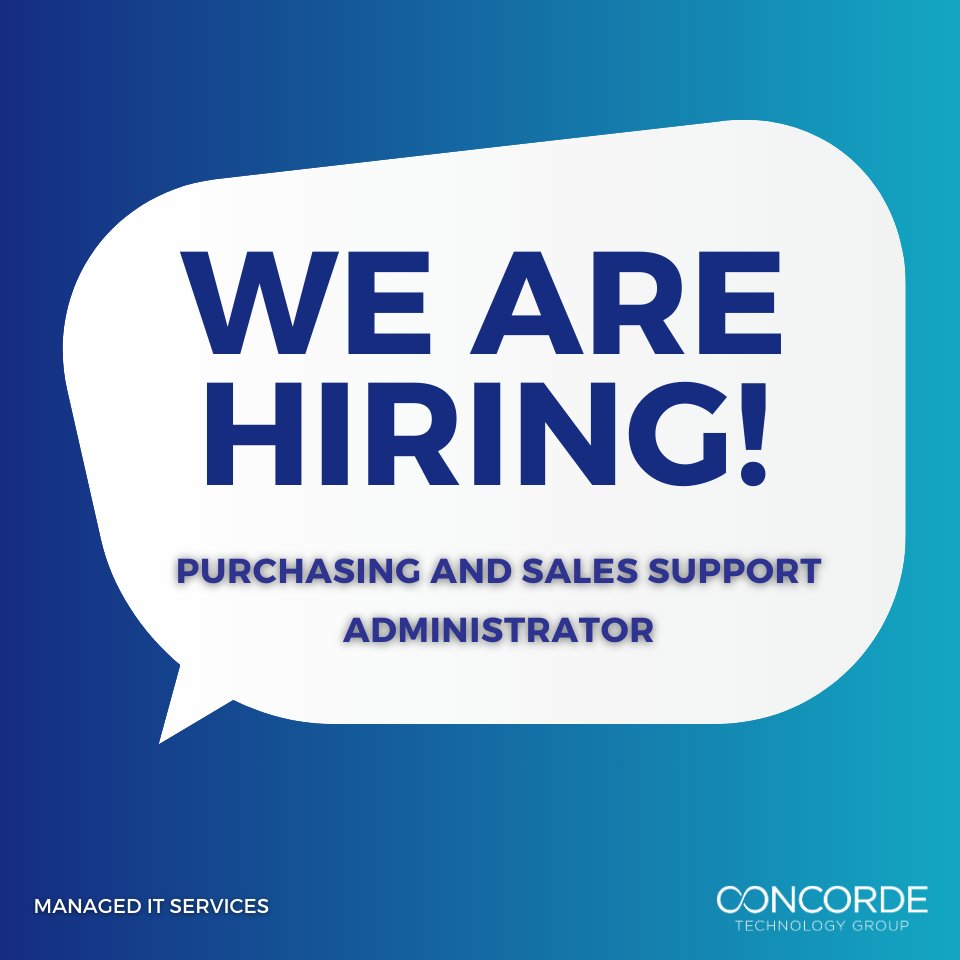ConcordeTG's tweet photo. Concorde are looking for an experienced purchasing and sales support administrator to join our busy finance team.

If you're seeking an exciting and challenging role, visit https://t.co/NzJP5wYZHn 

#team #careers #technology https://t.co/VBjhszfMh3