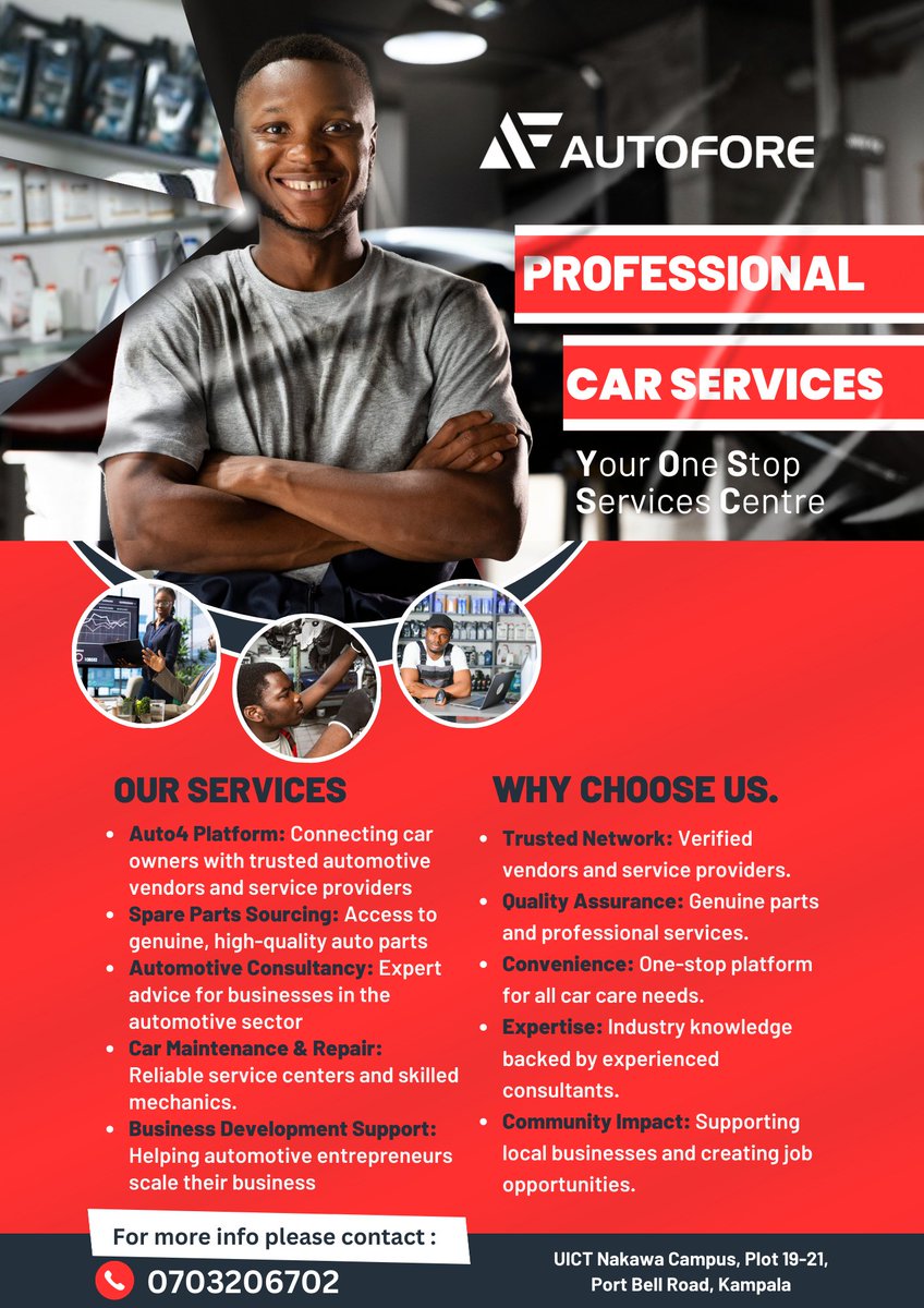 AutoforeUg's tweet image. 🚗 Service of the Month: Comprehensive Car Diagnostics!
Spot hidden issues &amp;amp; ensure peak performance.
👉 Book your check today &amp;amp; drive with confidence!
#CarCare #AutoFore #ServiceOfTheMonth