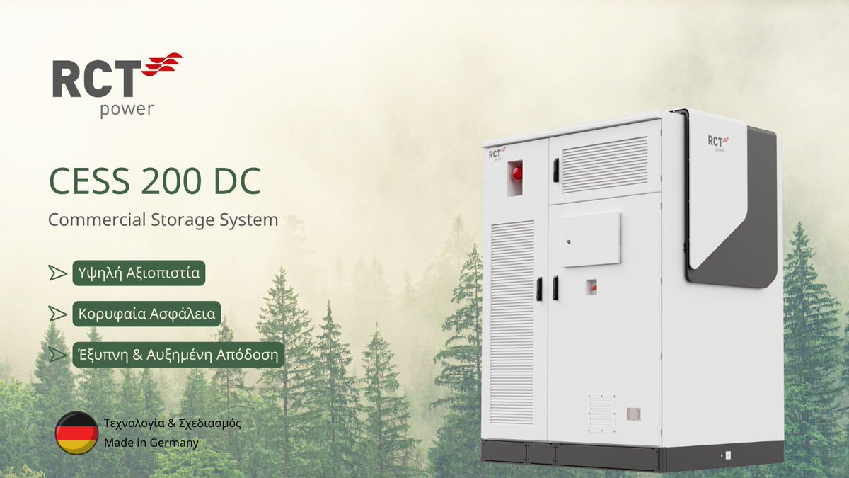bigsolar_gr's tweet photo. RCT POWER CESS 200 DC // Commercial Storage System
Η BIGSOLAR παρουσιάζει το all-in-one cabinet της RCT Power, Γερμανικής τεχνολογίας και σχεδιασμού

👉Μάθετε περισσότερα στο https://t.co/IMmIC1msim 
#bigsolar #solar #rctpower #solarpower #netbilling #netmetering #solarpanels https://t.co/XWz1WGWPo2