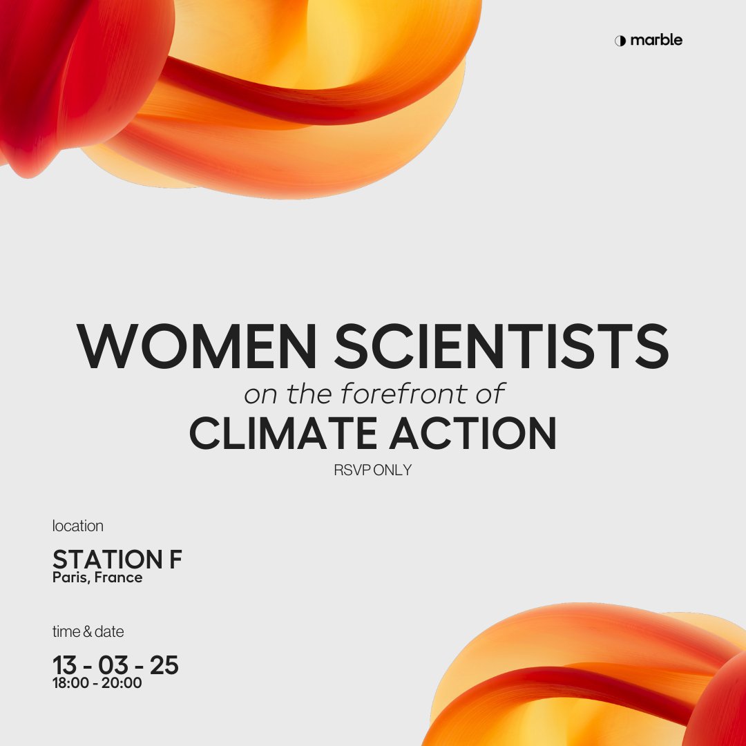 ⭐️NEW EVENT: Women Scientists on the forefront of Climate Action

Feb 13 | 6:00 PM | Station F, Paris
RSVP: lu.ma/wsotfocaIf 

Please share with amazing women in your network!