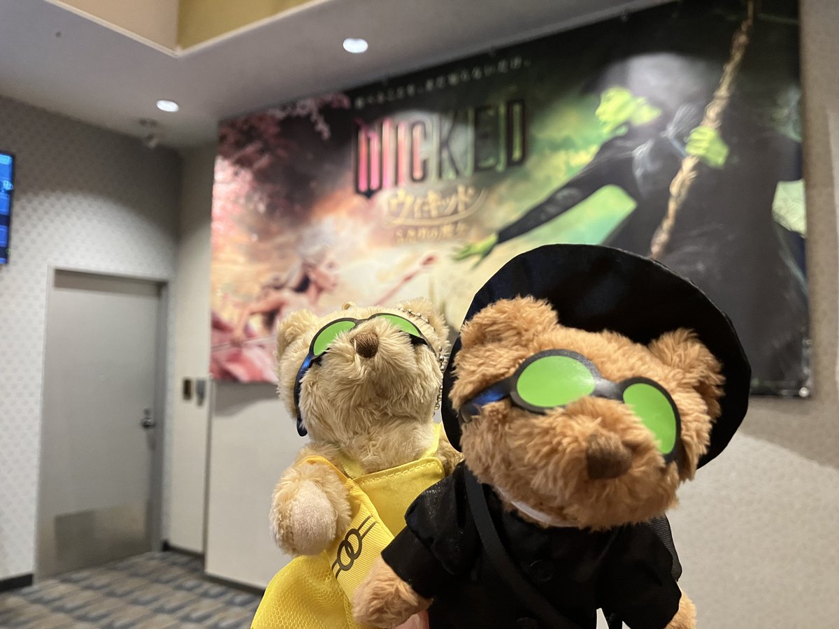 2025年版の劇団四季ベア。 映画が待ち遠しくて今はずっとウィキッド