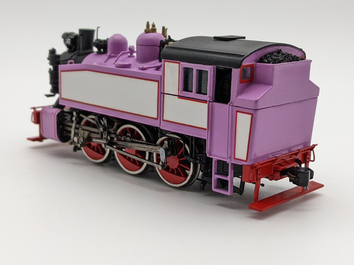 Redid Rosie's pics now that the headlight lense was installed. She's officially done. 

Special thank you to <a href="/SkarloeyBoi/">Arlo</a> for the impromptu repairs!

If anyone has an HO Rivarossi S100 for sale, PLEASE let me know! I'm looking to do Brad next..
