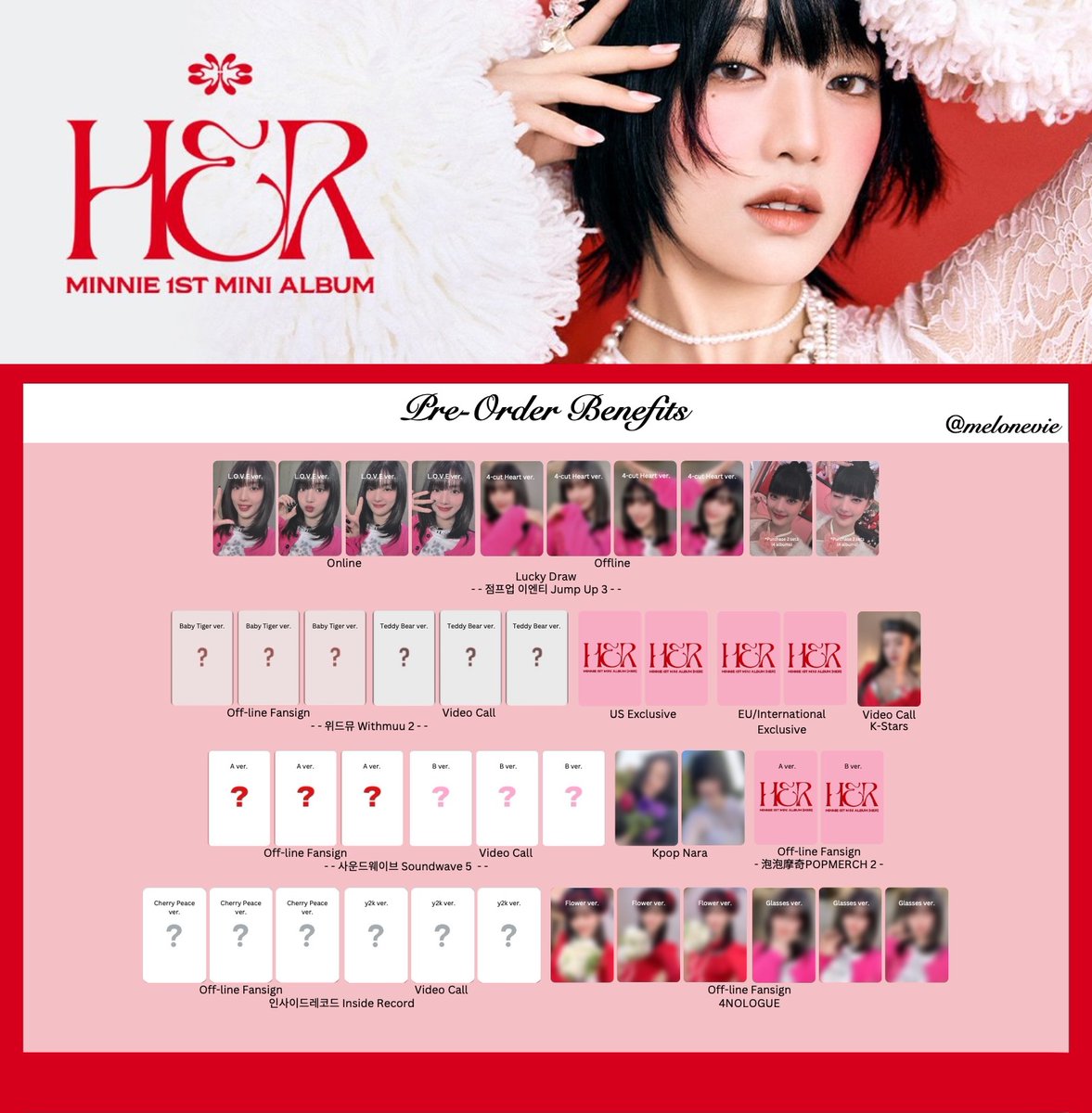 MINNIE 'HER' Photocard Template + JM, JP, SR, MS2.0 GV Event, JM2
