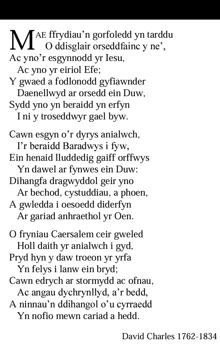 Sail gorfoledd y Cristion: gras Duw, eiriolaeth Crist a buddugoliaeth sicr