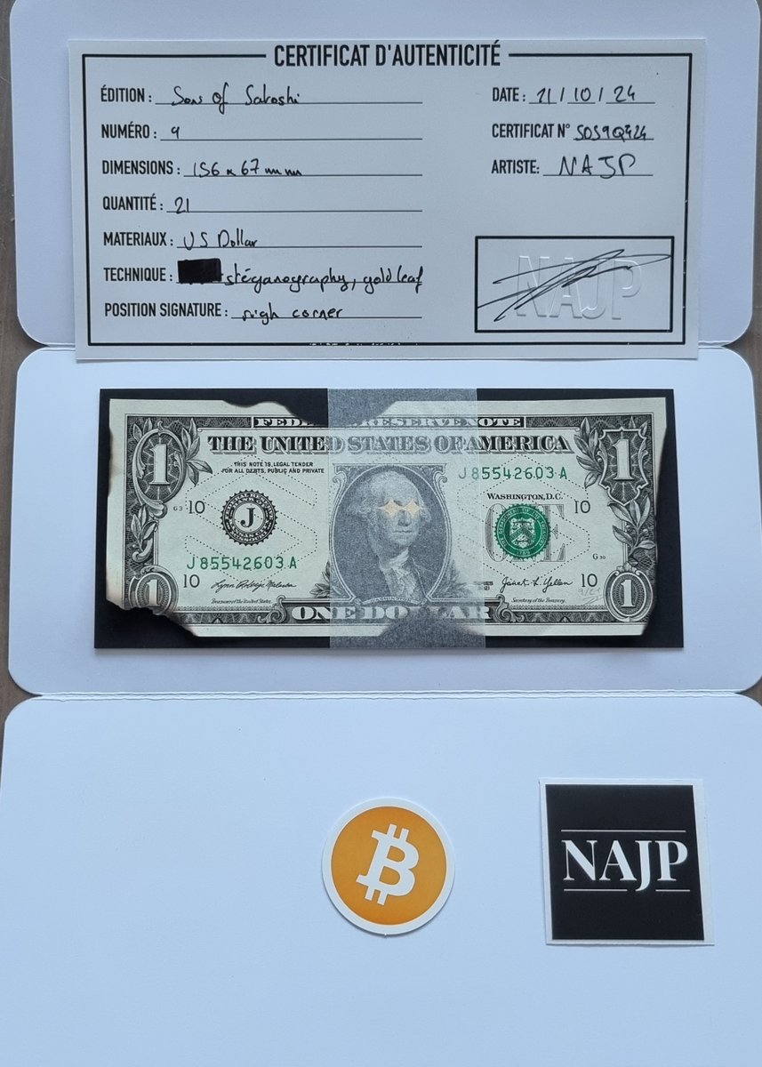 Darkangelus66's tweet photo. "I received my artwork '$0$ Souvenir' by #BTC artist
@NAJP_ART, which I won in a treasure hunt organized by @SonsOfSatoshi . A big thank you to the community that supported me @Life_Bomb_FR 
! 🎨📷

#sonsofsatoshi #TLBlover https://t.co/fpR97sX2Cc