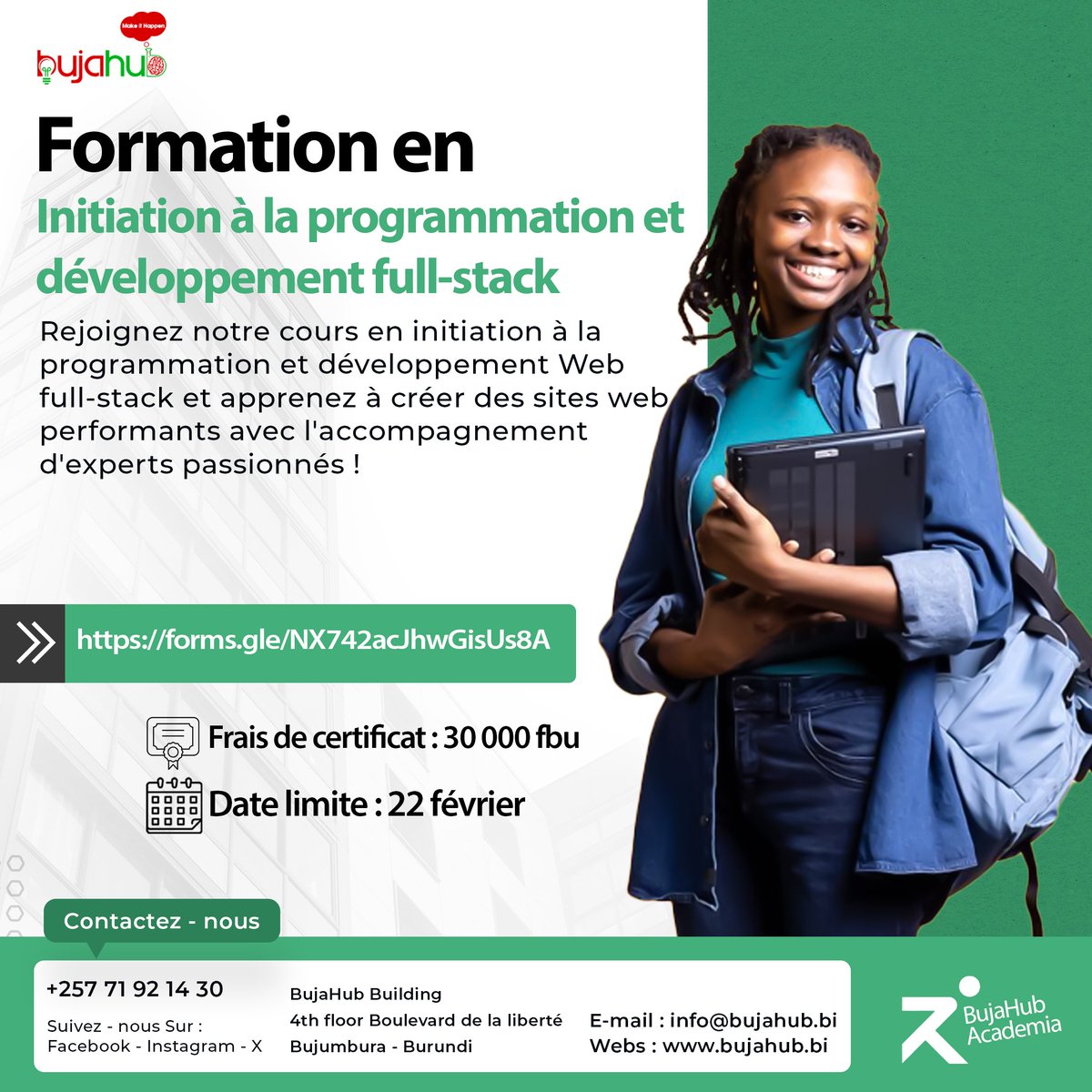 BujaHub's tweet photo. Et si #2k25 était l'année où vs deveniez créateur du web ?

Vs avez tjrs voulu comprendre comment fonctionnent les sites web ? Comment les applicat* que vs utilisez chaque jr sont conçues ? Ne restez plus spectateur. 

👉 Inscrivez-vous maintenant
👇👇

https://t.co/Egy0qEacin https://t.co/lvXyKYOuBK