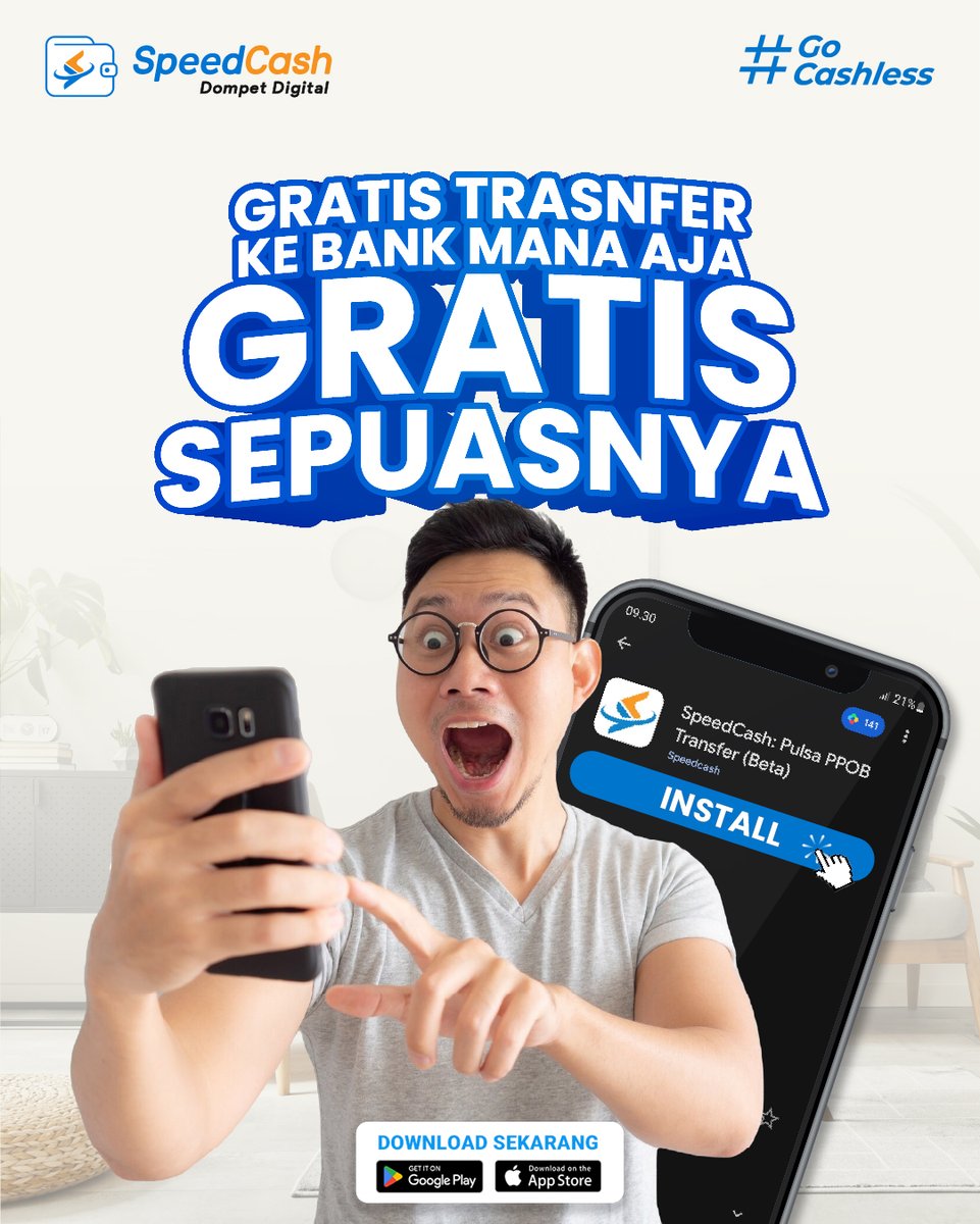 speedcashid's tweet photo. ๐โจ Hidup makin simple pake SpeedCash! Transfer bank ke mana aja GRATIS, kapan aja, sepuasnya. Gak pake biaya admin, cuma vibes happy! ๐คฉ๐ธ Yuk, langsung download sekarang! ๐๐ฅ #SpeedCash #GratisTransfer #SerbaBisa https://t.co/3mfkIQBEFE