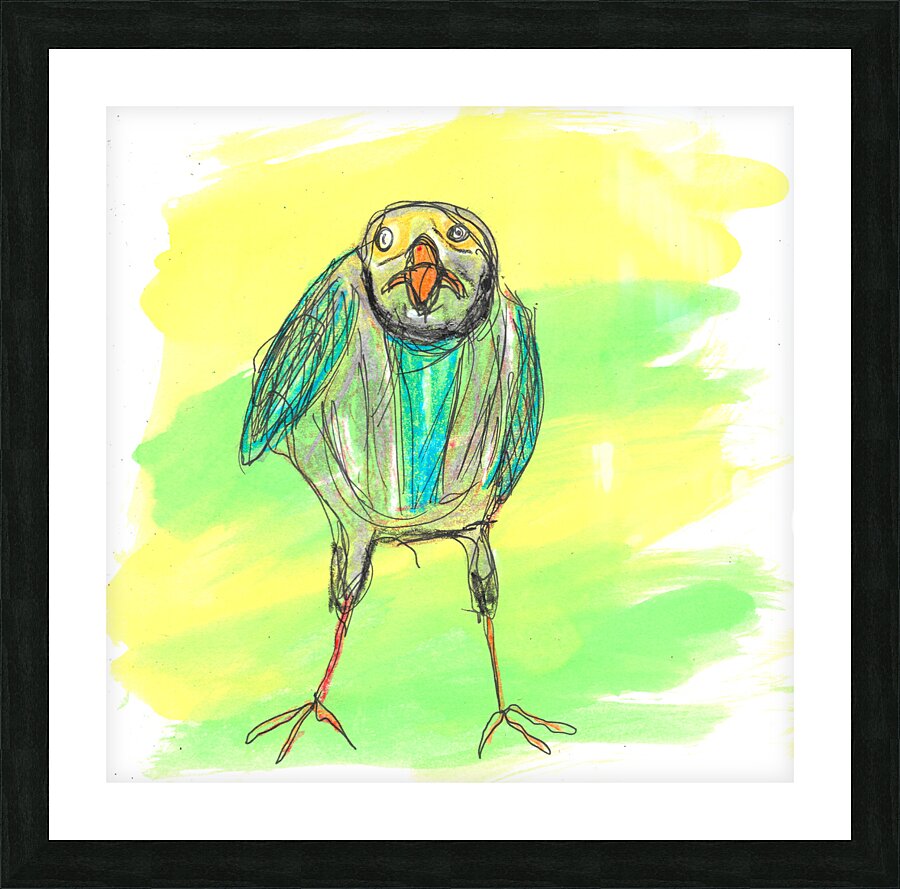 Trebornotrub's tweet photo. Yellow Bird. Original art. Scan the QR code for prints. Free Shipping in US/Canada #bird #birb #yeallow #art#artyear #artforsale #artist #art https://t.co/dU6oyeAKSm