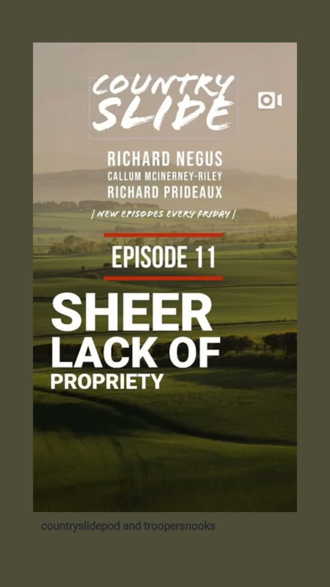 The #CountrySlide pod is the only place to hear cutting edge rural insights...as well as content created by Jilly Cooper if she had eaten too much cheese after 6pm.