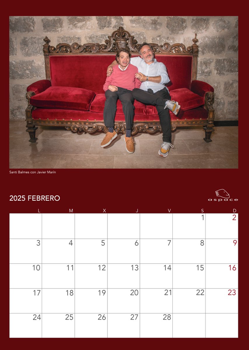 📅✨ ¡Febrero ya está aquí! Y qué mejor manera de empezar la semana  con nuestro #CalendarioSolidario ASPACE , en colaboración con <a href="/Blacklladolid/">Blacklladolid</a>  .💙
Este mes tiene como protagonistas a Javier y <a href="/SantiBalmesSoy/">Santi Balmes I AM 🌝</a>  🙌
Adquiere el tuyo <a href="/libreriamaxtor/">LIBRERIA MAXTOR</a> y en <a href="/AspaceVall/">ASPACE Valladolid</a> 
 #SomosAspace