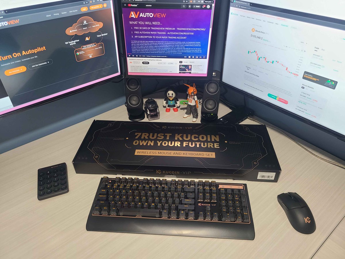 Big thanks to <a href="/kucoincom/">KuCoin</a>  for the awesome new keyboard &amp; mouse 

Autoview trades 24/7, but our team still needs to type fast!  

Appreciate the support!