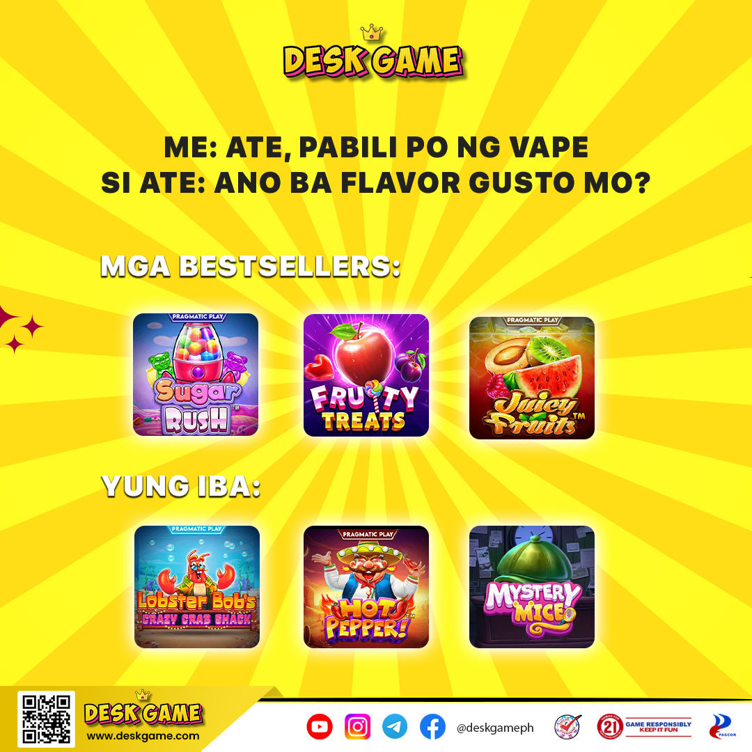 deskgameph's tweet photo. Parang gusto ko nalang mag-yosi...

Find us at https://t.co/yRbKrEnV0Y!

and check out Desk Game's socials: https://t.co/rj6LywI8V8

#OnlineCasino #DeskGame #WinBig #CasinoVibes #LuckyDay #PlayToWin #GamingCommunity #FunAndRewards https://t.co/bdUszbKMaH