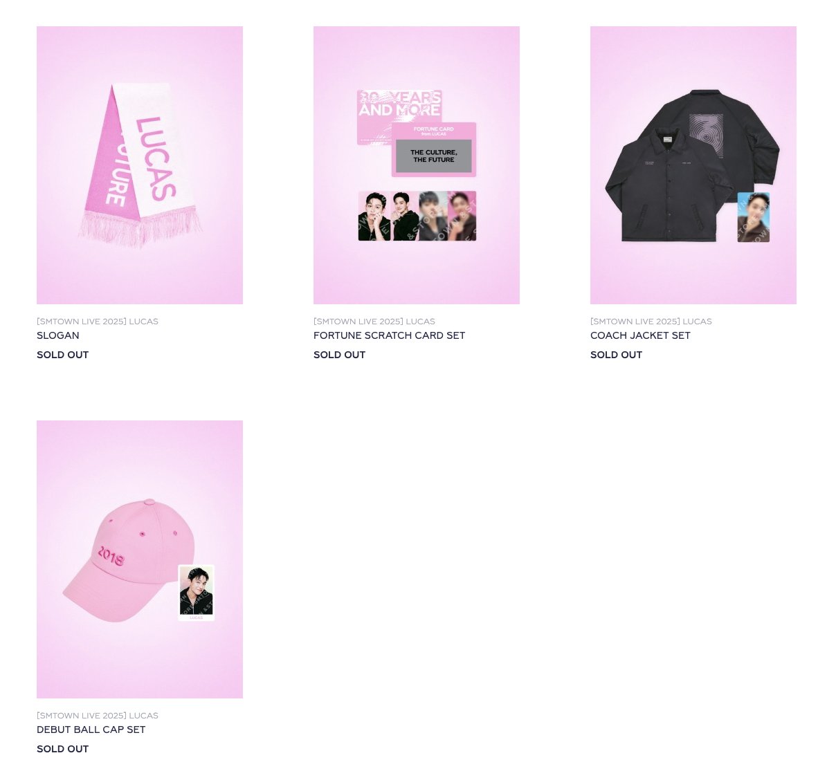 kaikidance's tweet photo. LUCAS SMTown Live merchandise is completely sold out at the SMStore. Please release more merchandise for Lucas in the future @lucas_official @SMTOWNGLOBAL , including merch for his solo debut anniversary on April 1st and his upcoming comeback. https://t.co/YOeSRz5N8s