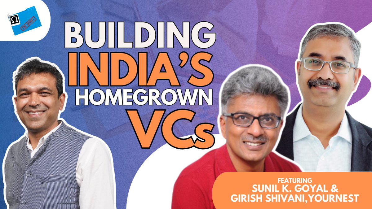 🚀 Building Venture Capital in India: The YourNest Story 🎙️

Blume's Karthik B. Reddy (<a href="/BKartRed/">Karthik Reddy</a>) sat down with Sunil Goyal (<a href="/skg69/">Sunil K Goyal</a>) and Girish Shivani (<a href="/Girishivani/">Girish Shivani</a>), co-founders of YourNest Venture Capital (<a href="/YourNestVC/">YourNest VC</a>) to explore what it takes to build a homegrown VC firm.