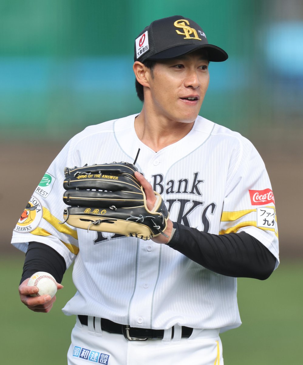 NPB プラクティスウェア　実使用　練習着　ソフトバンク　田浦選手 守備練習を行う ＃柳田悠岐 選手 ＃sbhawks