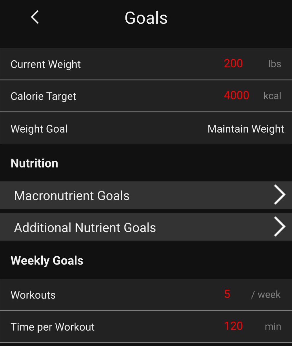 OpenFitnessPal's tweet photo. Additionally, the goals page received a similar redesign. https://t.co/8NvZOyvVUu
