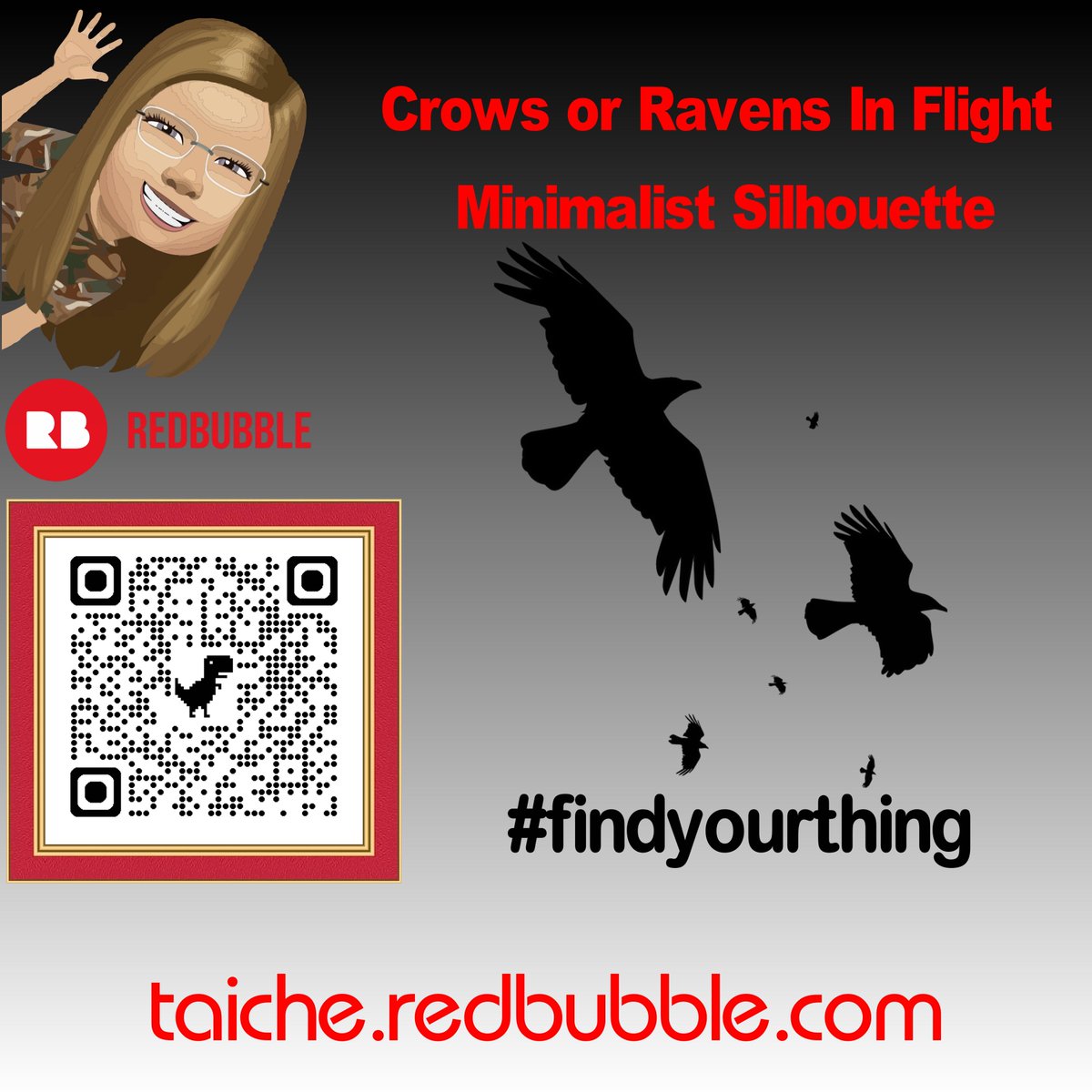 TaicheTees's tweet photo. Crows or Ravens In Flight Minimalist Silhouette by #taiche #redbubble #ravenbird #raven #bird #art #ravenlovers #drawing #crow #corvids #commonraven #corvids #ravenart #birds #ravensandcrows #corvus #artist #silhouette #birdsinflight #giftideas https://t.co/iggUlq6I2x https://t.co/j8ZK3AO0JC