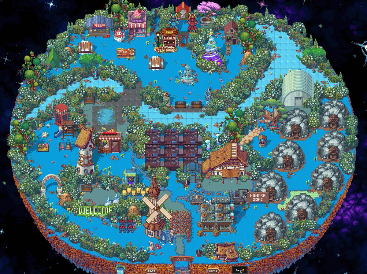 accentyplays's tweet photo. Turning my land back to Chapter 1 vibes. All the industries you see here fit within the new Chapter 2.5 limit.

Credits to @ljyrxx, another talented @PixelsFarmHub member, for outdoing himself with my UGC collections—he definitely made this land a work of art. ty!

@pixels_online https://t.co/1ymBbPKL0S
