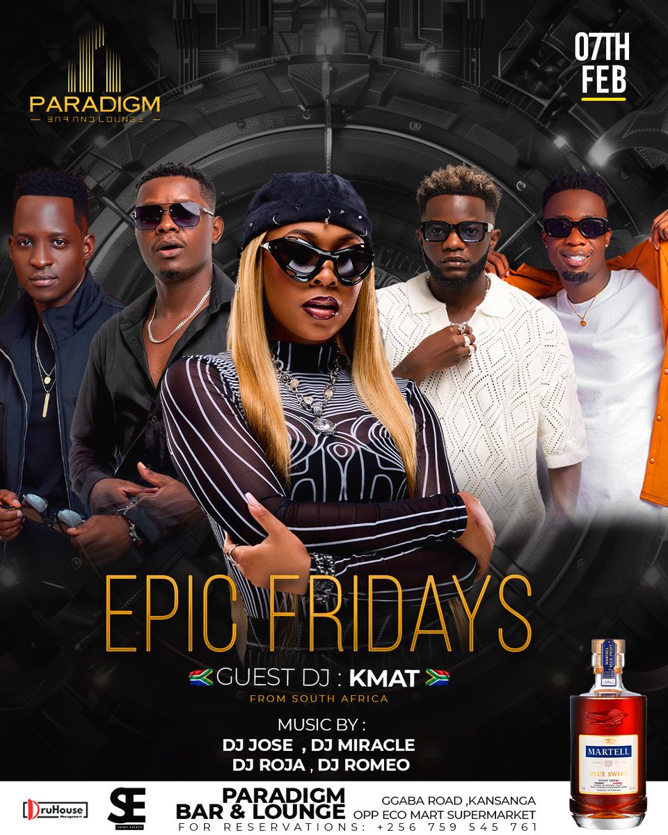 Paradigmkla's tweet image. @SheilahGashumba birthday celebrations this Epic Friday on the 7th of Feb featuring @Kmat_dj from SA 🇿🇦 . Dont miss ! 

#ParadigmEpicfriday #djkmat🇿🇦 #sheilagashumbabirthday