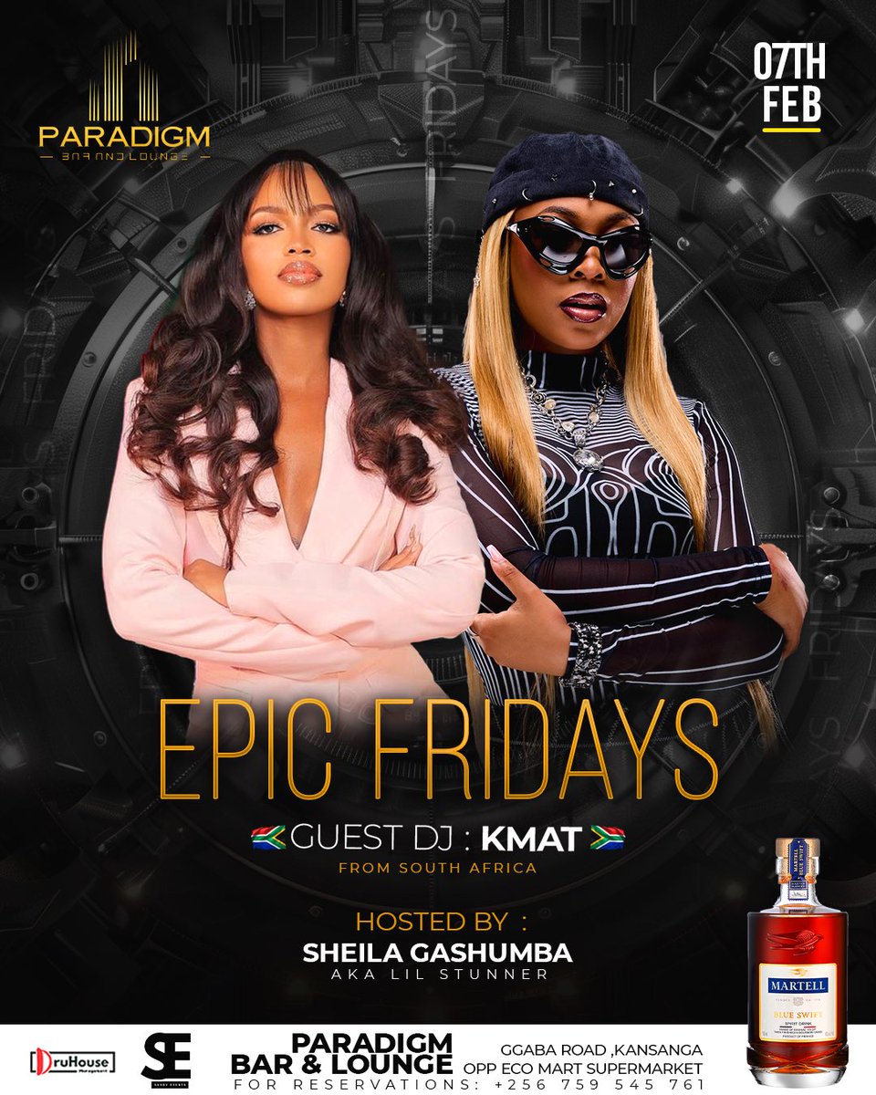 Paradigmkla's tweet image. @SheilahGashumba birthday celebrations this Epic Friday on the 7th of Feb featuring @Kmat_dj from SA 🇿🇦 . Dont miss ! 

#ParadigmEpicfriday #djkmat🇿🇦 #sheilagashumbabirthday